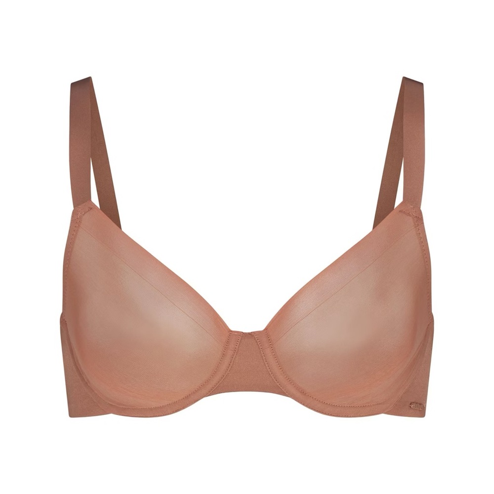SKIMS Tan Bra No Show Unlined Demi Bra